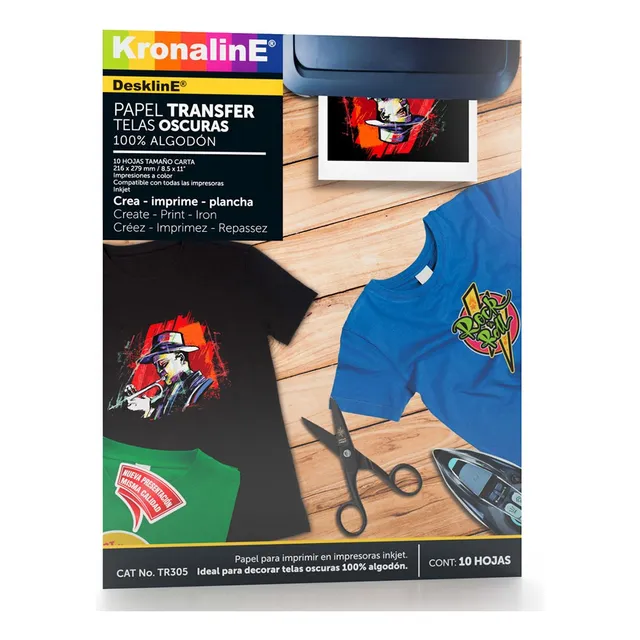 Papel Fotografico Kronaline Transfer Telas Oscuras Algodon