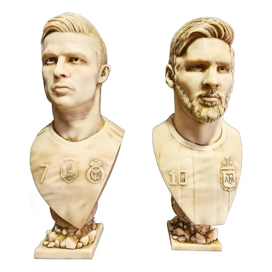 Messi  Cr7 Cristiano Ronaldo Busto  Estatua Tipo Marmol