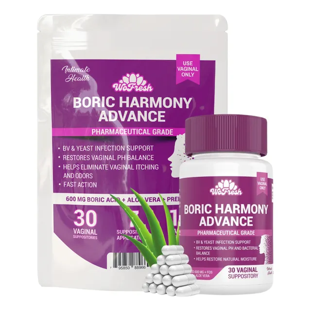 Óvulos Acido Bórico Con Prebioticos Y Aloe Vera 800mg Vaginales Wofresh 100% Puro Americano