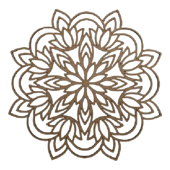Mandala Modelo A41 - Mdf Cru 60x60cm