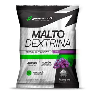 Suplemento Em Pó Bodyaction Malto Dextrina Sabor Uva Em Saco