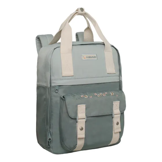 Mochila Mujer Moda Omega Bordado Menta Head