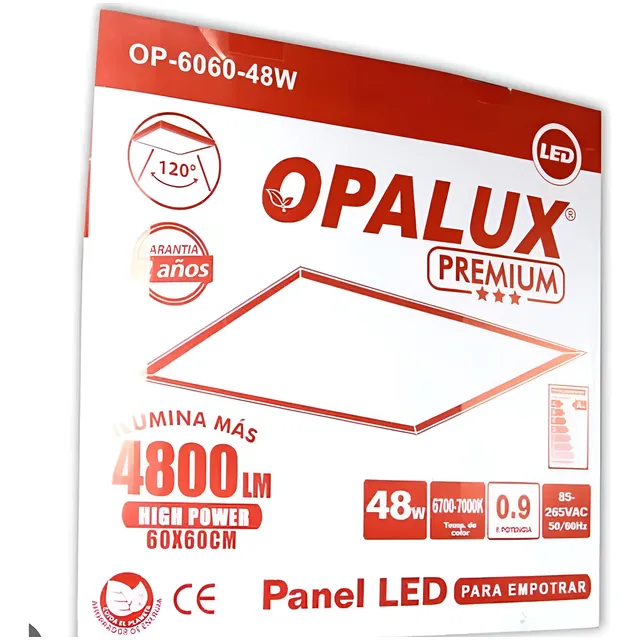 Panel Led 60×60 Cielo Raso Drywall 48w Opalux Oficina Tienda