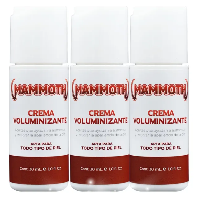 3 Mammoth Voluminizante, Lubricante Agrandador, Duracion Max