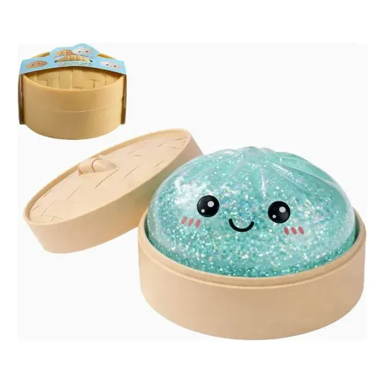 Juguete Antiestrés Squishy Forma De Dumpling Kawaii Rosa