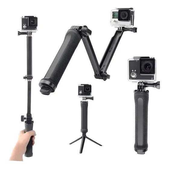 Baston Selfie 3en1 Way + Trípode Plegable Para Go Pro 12 11