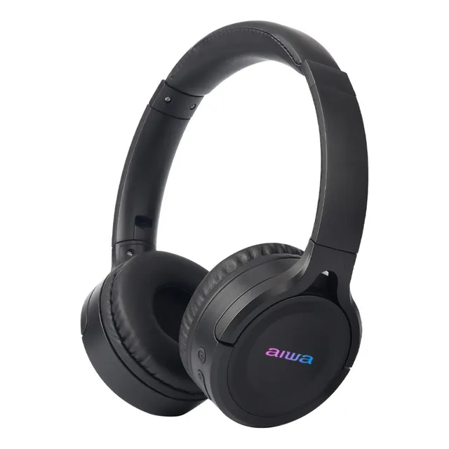 Auricular Aiwa Bluetooth Plegable Color Negro