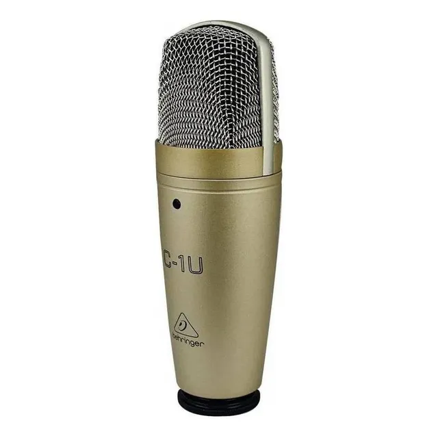 Micrófono Behringer USB CONDENSER MICROPHONE C-1U Condensador Cardioide color dorado
