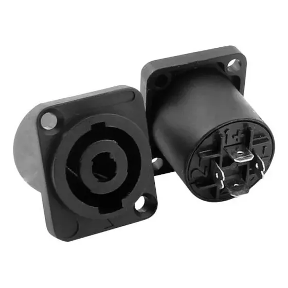 Conector  Speakon Hembra Cuadrado Por 6 Unidades 