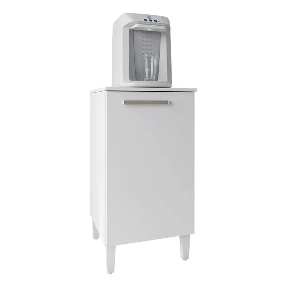 Balcão Cozinha Compacto 40cm De Largura 1 Porta Multiuso Mdp Cor Branco
