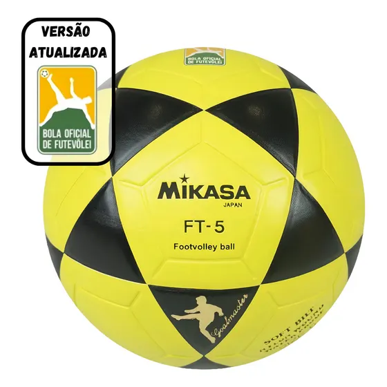 Bola de futebol Mikasa Futevôlei nº 5  cor amarelo e preto