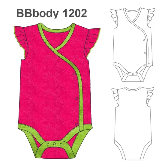 Molde, Patrón Body Cruzado Niña