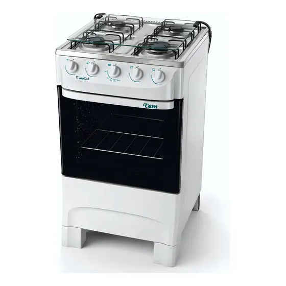 Cocina Tem Mastercook glp color blanco con puerta con visor | Cuotas sin interés