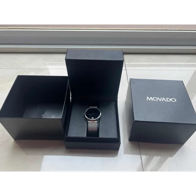Reloj Movado Hombre Museum Plateado En Buen Estado