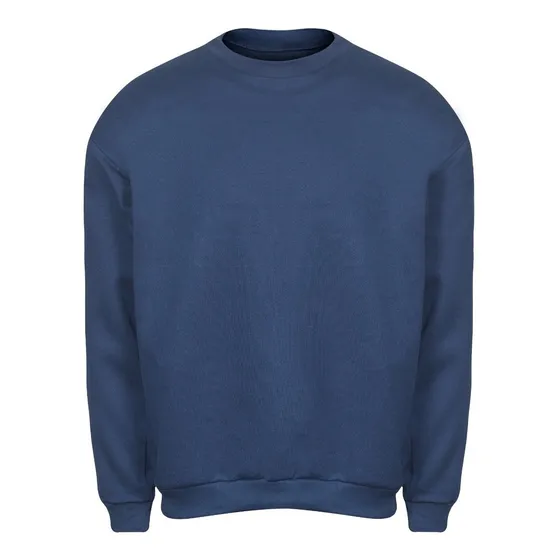 Blusa De Moleton Fechada Lisa Sem Bolso Sem Capuz Moletom