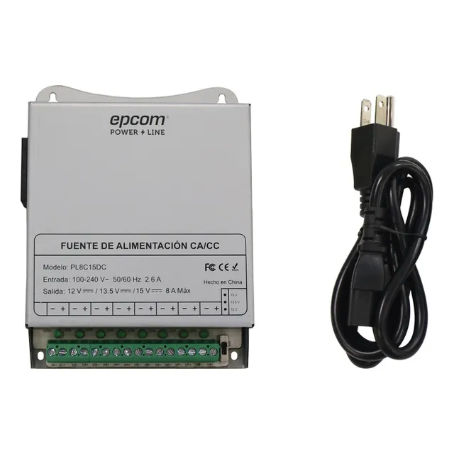 Fuente Alimentación 8 Cámaras 12 A 15v Ajustable Pl-8c-15dc