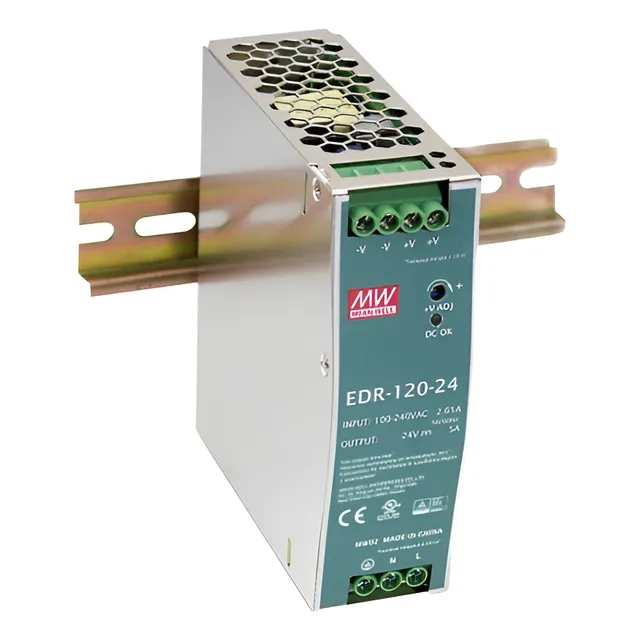 Fuente De Poder Riel Din 24vdc Mean Well Edr-120-24 120w 5a