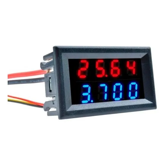 Voltimetro 200v Amperimetro 10a Medidor Capacidad De Bateria