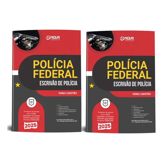Apostila Polícia Federal Pf 2025 - Escrivão De Polícia Federal - Editora Nova