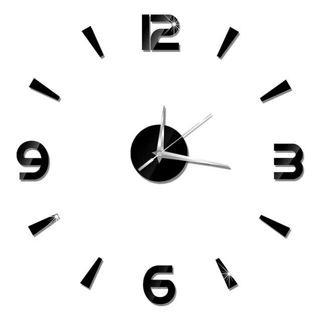 Reloj Pared Diy Marco Moderno Espejo 3d Decoracion Kit Para