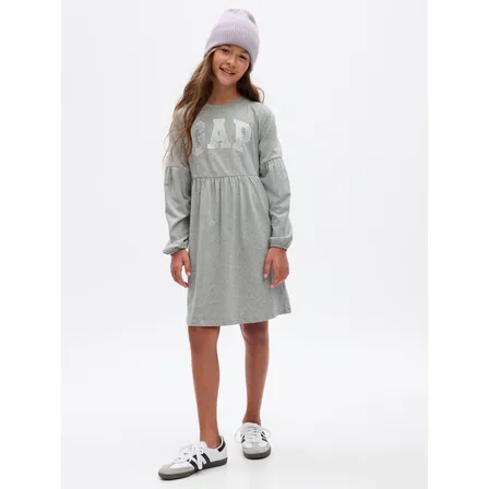 Vestido Niña Gap Logo Gris
