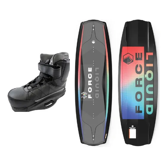 Wakeboard Liquid Force Factory 144 + Bota Ctrl Scope 9 - 11 Cinza 144 Cm 55.88 Cm