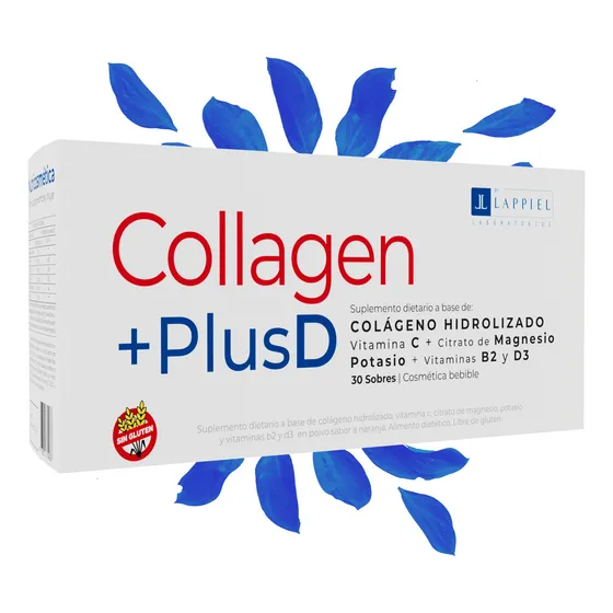 Colageno Hidrolizado Polvo Puro Capsulas 30 Sobres Docis Diaria PlusD Bylappiel ¡Huesos y Articulaciones Fuertes! 30 Sobres Sabor Naranja Rinde 30 Días