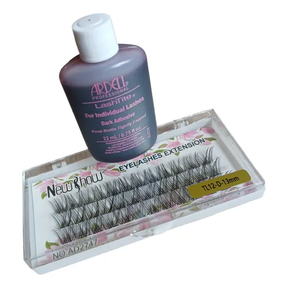 Kit Extensão De Cilios Caseiro Cola Ardell Não Arde + Cilios