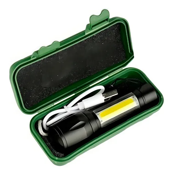 Mini Linterna Led Linterna Tactica Linterna Recargable Usb Linterna Verde Luz Blanco