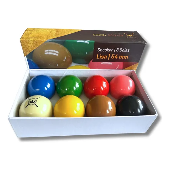 Jogo 8 Bolas Sinuca Snooker Regra Brasil 54 Mm Rei Dos Tacos