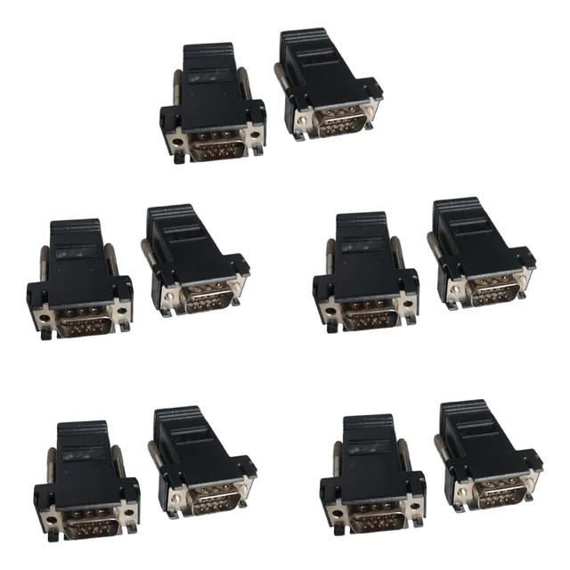 10 Extensores Vga Hasta 30 Metros Para Cable Utp Cat5 Rj45