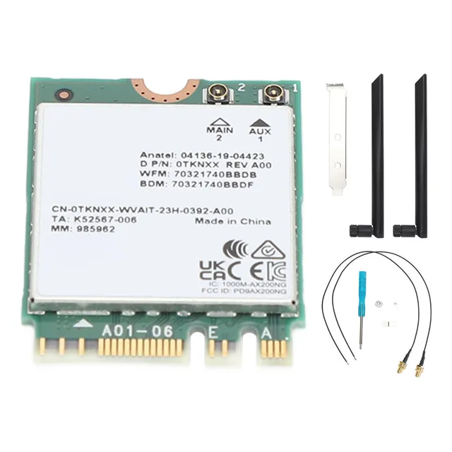 Tarjeta Wifi M.2 1650x Ax200, Red De Escritorio, 5 G, 2.4 G,