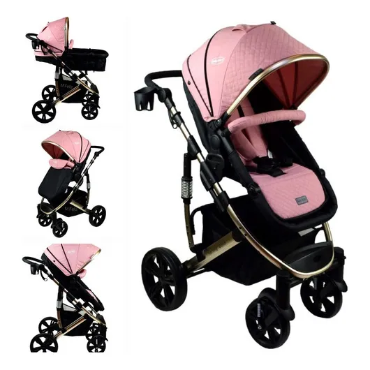 Coche Cuna Spring Para Bebe Babykits Niña Niño Color Negro