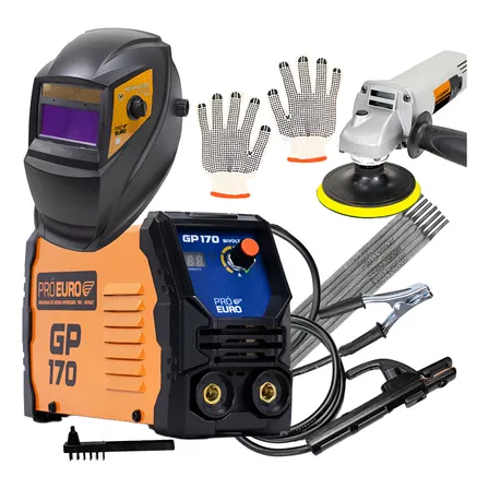 Máquina Solda Inversora 170a Bivolt +esmerilhadeira +máscara