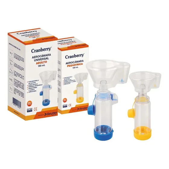 Nebulizador Pistón Cranberry Aerocamara Doble Válvula Adulto Pediátrico | Cuotas sin interés