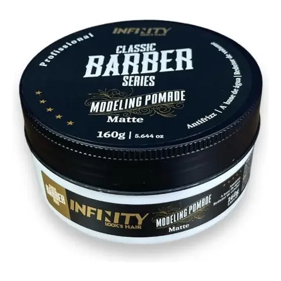 Pomada Modeladora Infinity Looks Hair Matte para Cabelo com Efeito Seco e Fixação Extra Forte