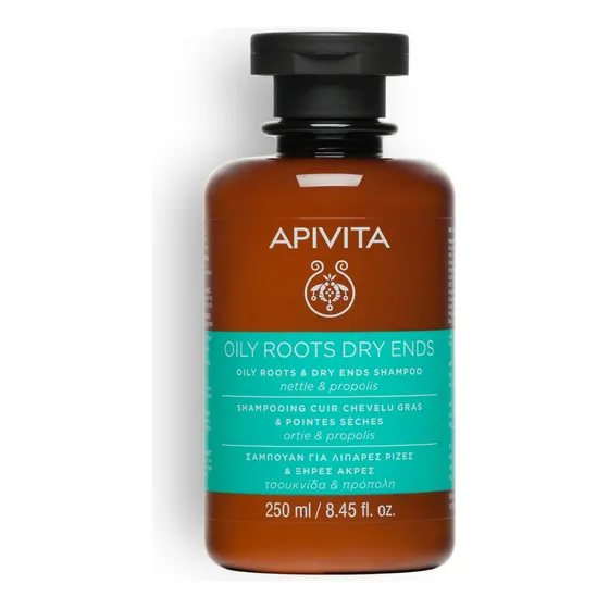 Shampoo Equilibrante Raíz Grasa Y Puntas Secas 250ml Apivita