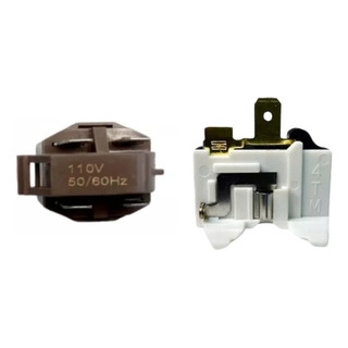 Rele De Partida 4 Pinos 110v Marrom + Protetor Termico Rele De Partida 4 Pinos 110v Marrom + Protetor Termico
