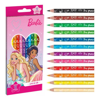 Lápis De Cor Barbie - Sextavado - 12 Cores - 643557 - Tris Lápis De Cor Barbie - Sextavado - 12 Cores - 643557 - Tris