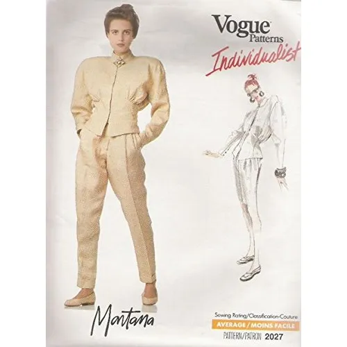 Vogue 2027 Tallas: Tamaño 10: Montana: Falda Parte Superior