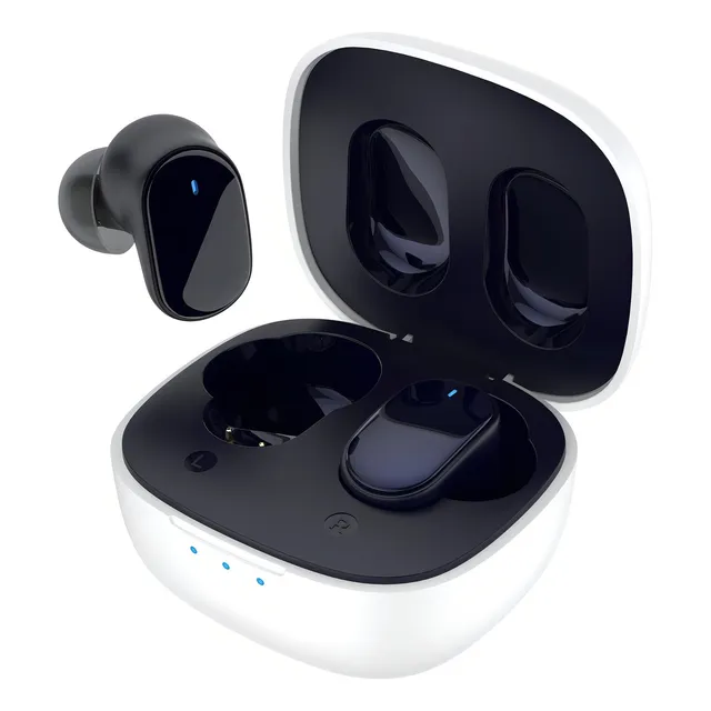 Auriculares in-ear Bluetooth Inalámbrico gamer HTC TWS7 con Manos Libres Bluetooth 5.3 IPX4 30h 2 Micros Control Táctil, Auriculares Inalambricos Negro con iPhone, Samsung, Xiaomi, OPPO Type-C
