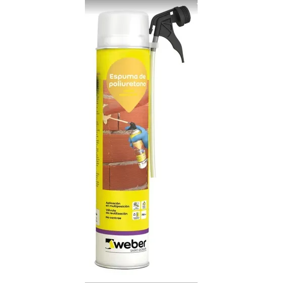 Espuma Poliuretano Weber Pu X 750 Ml Amarillo Rex