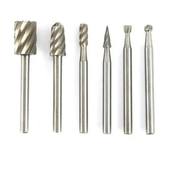 6 Fresas Hss1/8 Pulgada Varios Materiales Uso En Mini Tornos