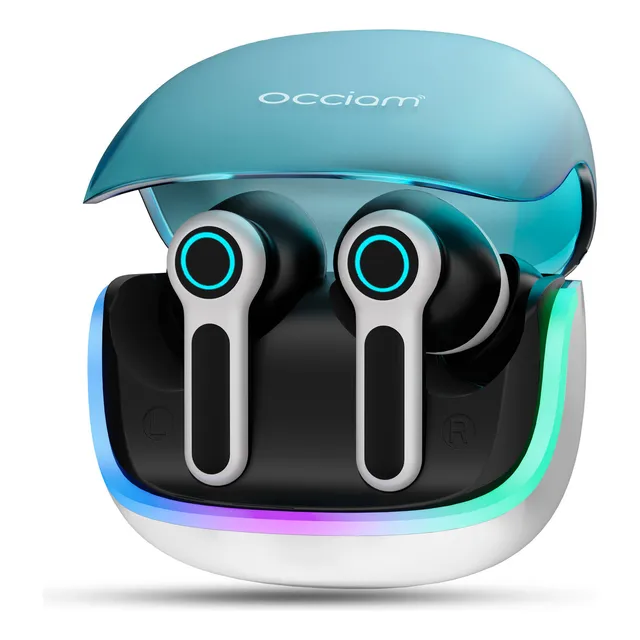 Audífonos Bluetooth Gamer Inalámbricos Occiam G07 In Ear 45ms Baja Rgb 360° Sonido Envolvente Enc 80h Autonomía Bluetooth 5.3 Hi-fi Bajo Conexión Rápida Carga Rápida Type-c Control Táctil Ipx5 Color