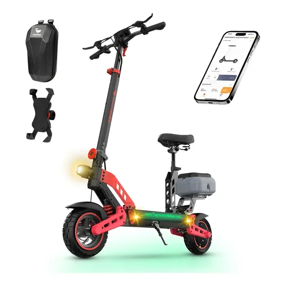 Scooter Eléctrico Para Adulto Con Asiento Honey Whale T4b-n Negro Scooter Eléctrico Para Adulto Con Asiento Honey Whale T4b-n Negro