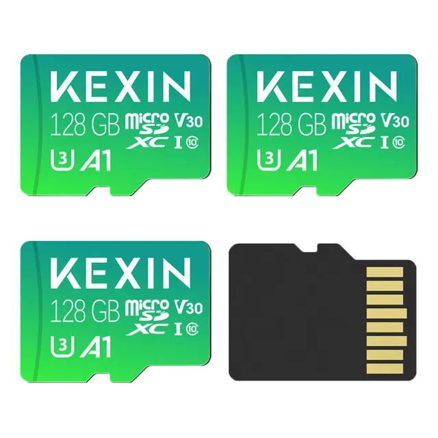 Tarjeta Micro Sd Kexin U3 De 128 Gb, 3 Unidades De Memoria,