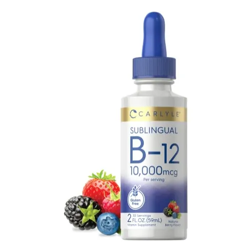 Suplemento De Vitamina B12 Carlyle, 10 000 Mcg, 60 Ml, Subli