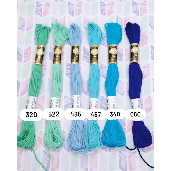 Kit Hilos Para Bordar Mouliné X 5 Unidades Algodon 100% 