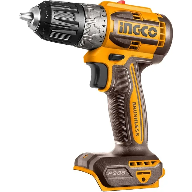Taladro Inalambrico Brushless 3/8 20v 52nm Sin Bateria Ingco