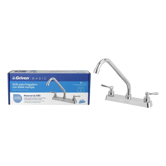 Llave Fregadero Doble Plastico Cromado